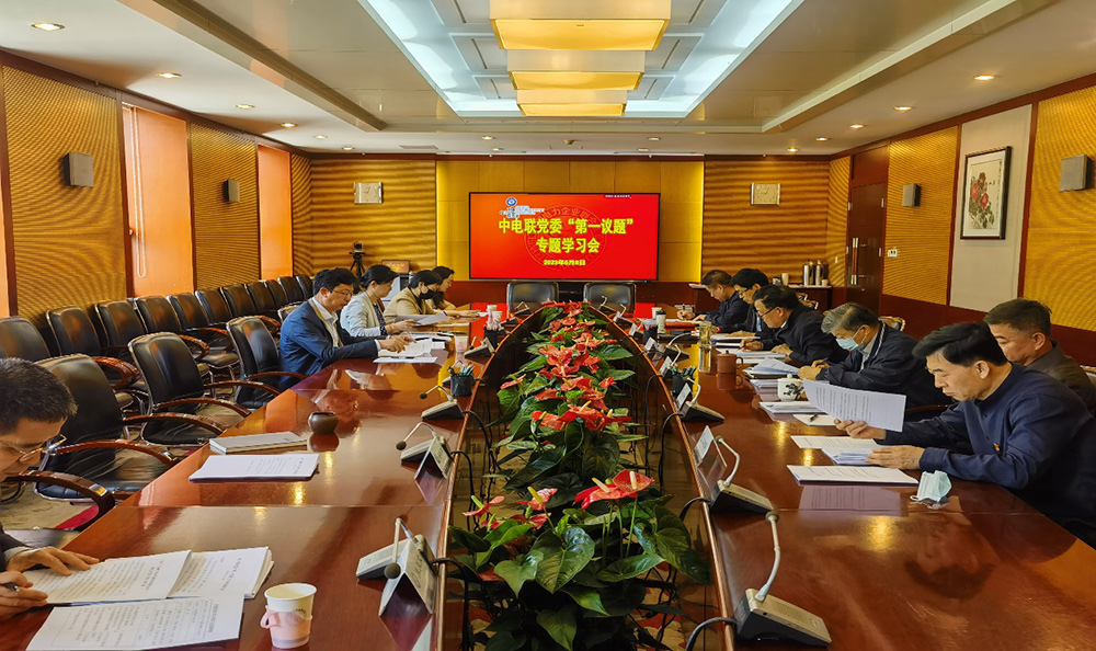 中电联党委召开“第一议题”学习会 传达学习贯彻习近平总书记近期重要讲话精神-1