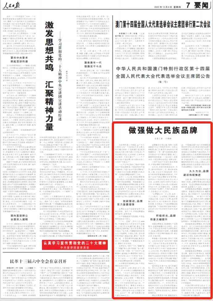 《人民日报》：做强做大民族品牌-1