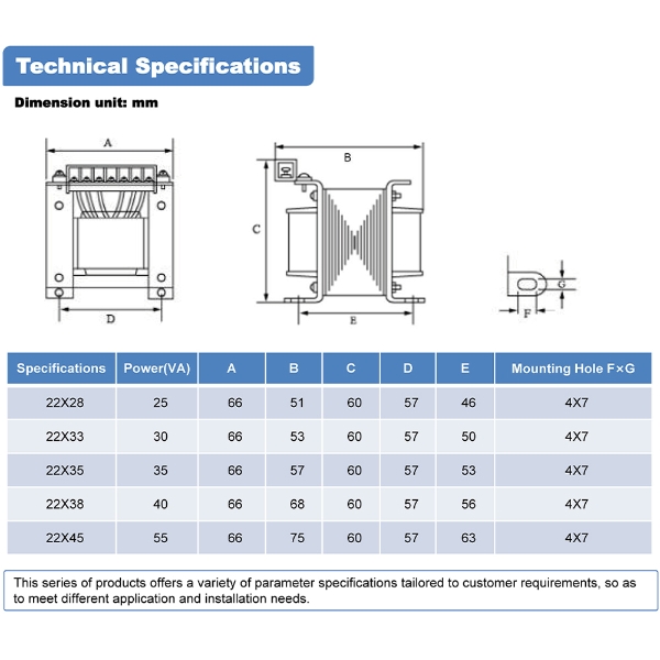 TRTDY-E EI Type Bent Pin Type Transformer Electrical Transformer 25VA-15kVA